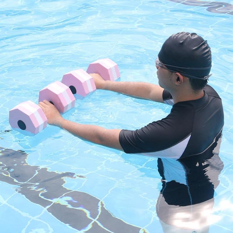 Sports High-Density-EVA-Foam Dumbbell Set Aqua Fitness Barbell Water Fitness Equipment for Pool Aerobics,Therapy-Fitness