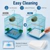 Disposable Bird Cage Paper Liners Absorbent Leakproof Cage Tray Mats for Parrot Budgie Cockatiel Canary Easy Clean Pet Supplies