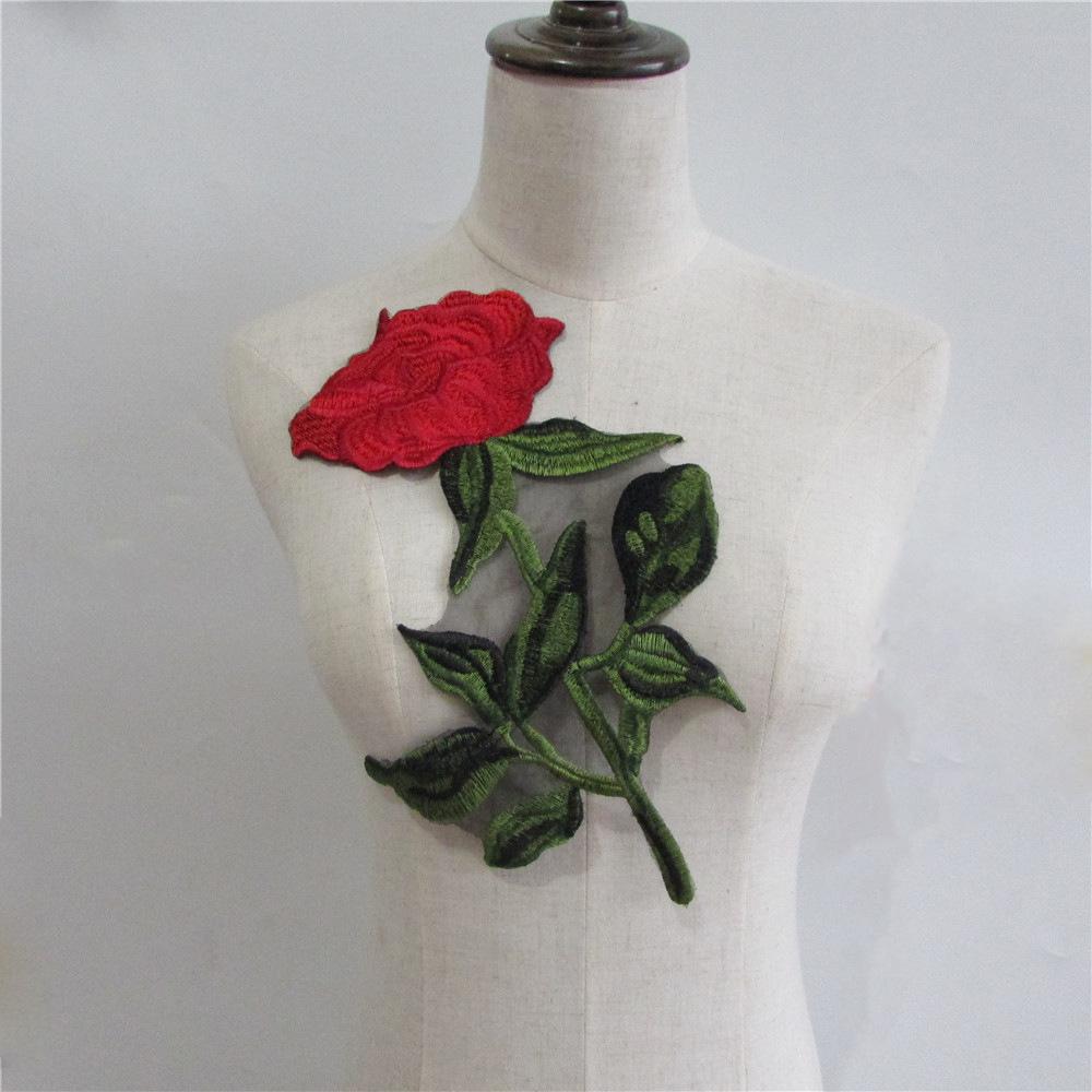 Red-Green I Polyester Embroidery Colored Embroidered Collar Sewing Decoration Wedding Dress Cheongsam Dress Clothing Accessories