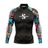 SCUBA Long Sleeve Rash Guard UPF50 Sun Protection Dive Suit Swimming Surfing Water Sports