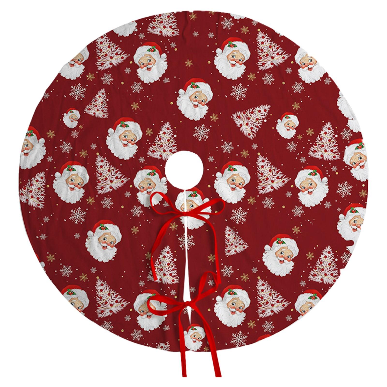 

Юбка для рождественской елки 90 см круглая юбка для рождественской елки юбка для рождественской елки коврик для рождественской елки круглый для рождественских украшений под рождественской елкой One Size красный
