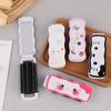 Mini Hair Brush Folding Massage Comb Head Massage Anti-Static Portable Travel Hair Brush Girl Hair Combs With Mirror