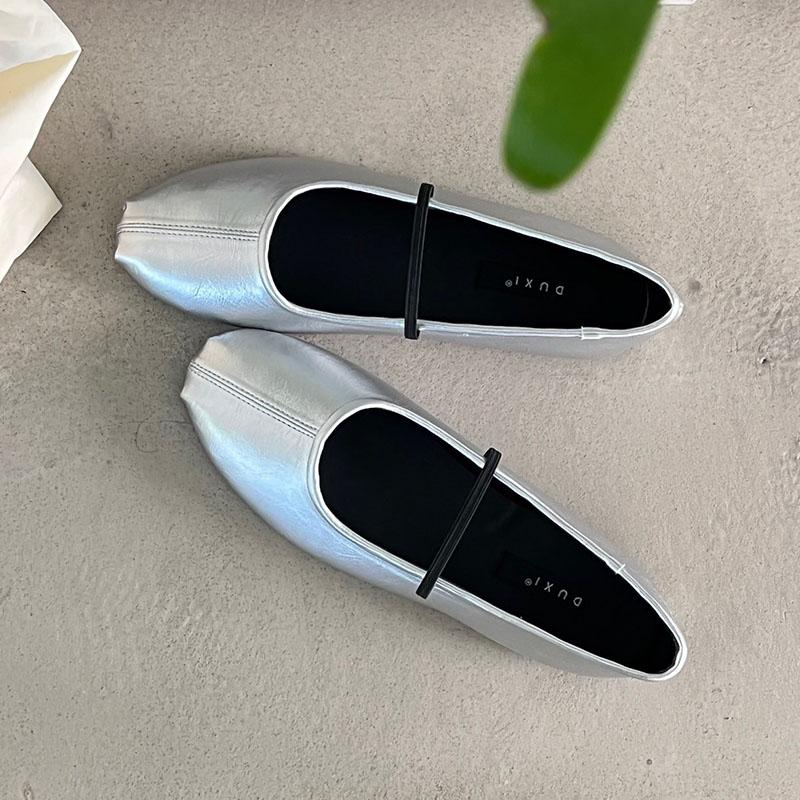Fashion Female Shallow Comfortable Ballet Flats Shoes For Ladies 2025 New Casual Fashion Elastic Band Women Mary Janes Flats Shoes