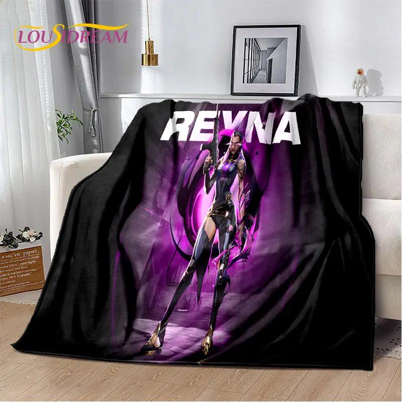 3D HD VALORANT Game Gamer Cartoon Soft Plush Blanket,Flannel Blanket Throw Blanket for Living Room Bedroom Bed Sofa Picnic Cover