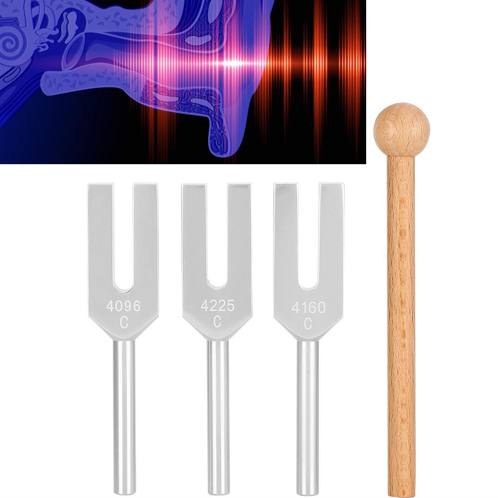 C4096  C4160  C4225 Stimmgabel aus Aluminiumlegierung Klangheilungstherapie-Werkzeugset mit Hammer
