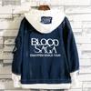 White Ink Heat Transfer Tour Commemorative Denim Jacket ENHYPEN Fangs Bat Print Casual Men's and Women's Versatile Jacket