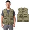 [Essesstim] Mesh Vest, Men's Photographer Vest, Travel Jacket, Multi-Pocket, Fishing