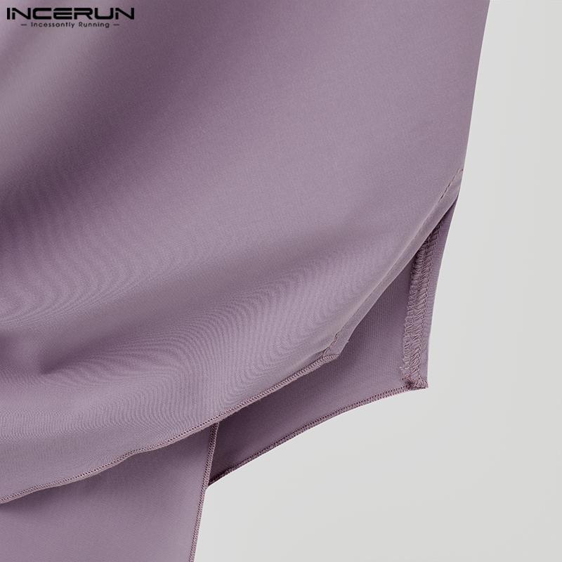 INCERUN Débardeur design et élégant à col oscillant pour hommes
