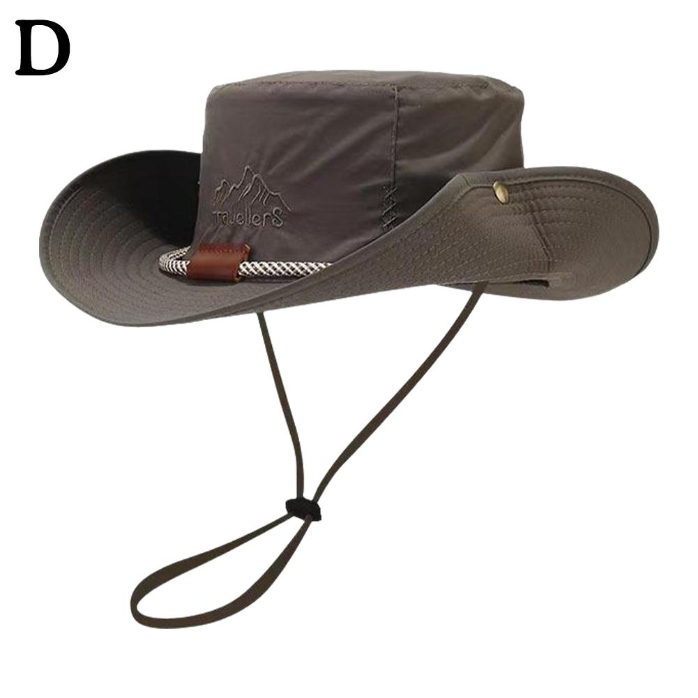 Summer Men's Sunshade Cap Waterproof Quick-drying Breathable Wide Brim Anti-UV Adjustable Outdoor Fishing Hiking Fisherman Hats