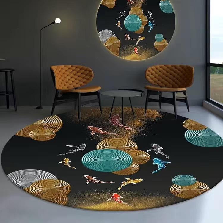 

Круглый ковер Домашняя подвесная корзина Кресло-качалка Грязеотталкивающий коврик Гостиная Противоскользящий ковер diameter 160 cm round