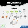 Coffret de construction - GEOMAG - Mechanics Challenge Goal! - 96 pieces - Magnétique - Jeu interactif - Plastique recyclé