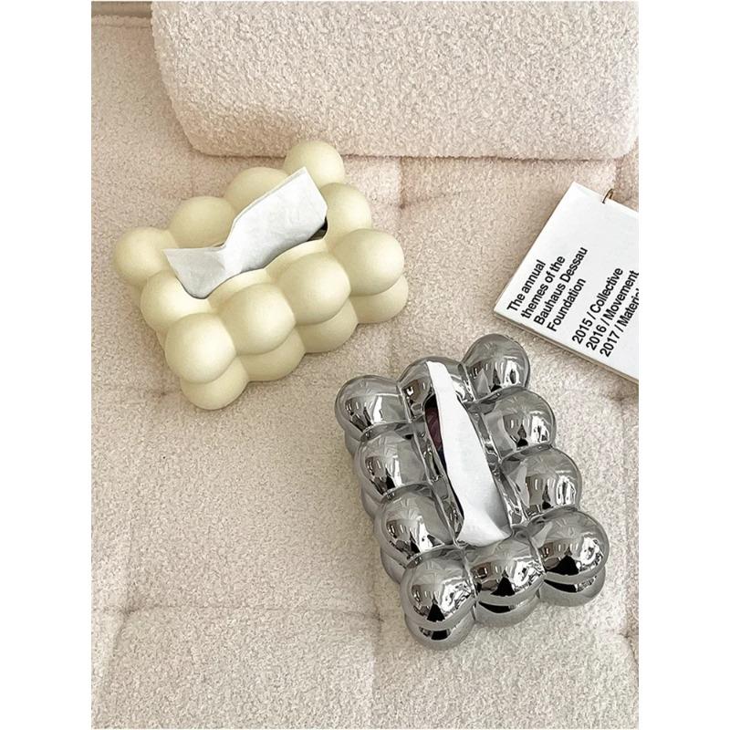 Nordic Tissue Boxes,Ceramic Plating Tissue Box,Luxury Facail Tissue Cover,Napkin Holder Case,for Living Room Bedroom Home Decor