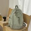Schoolbag New Korean Version Ins Solid Color Drawstring Backpack for Junior High School Students Casual Simple Lightweight Large-capacity Travel 