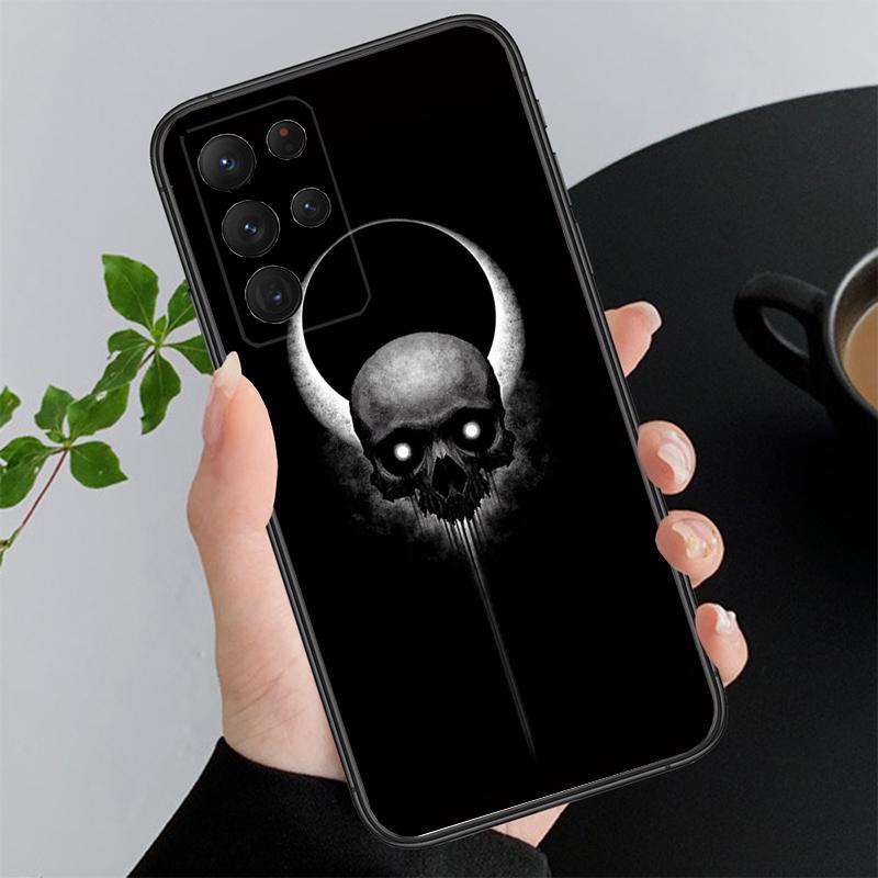 Skull Head Flower Art Phone Case For Samsung Galaxy A15 A35 A55 A52 A53 A54 A33 A34 A25 A05S A16 A14 A05 A51 A52S A71
