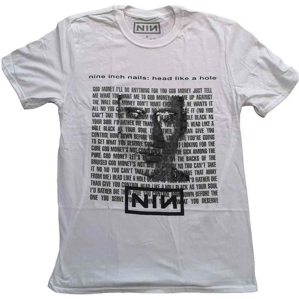 Men s Nine Inch Nails Head Like A Hole T-shirt Large White XL