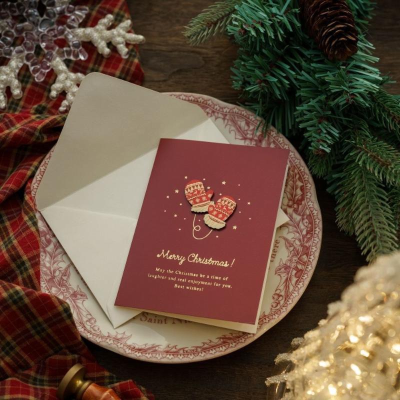 Merry Christmas Cards Set With Envelope New Year Wishes Christmas Gifts Decorative Greeting Xmas Postcards For Xmas 2026