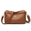 Women's Bag Fashionable Versatile Shoulder Bag Soft Leather Texture Retro Messenger Bag Multi-compartment Mother Bag