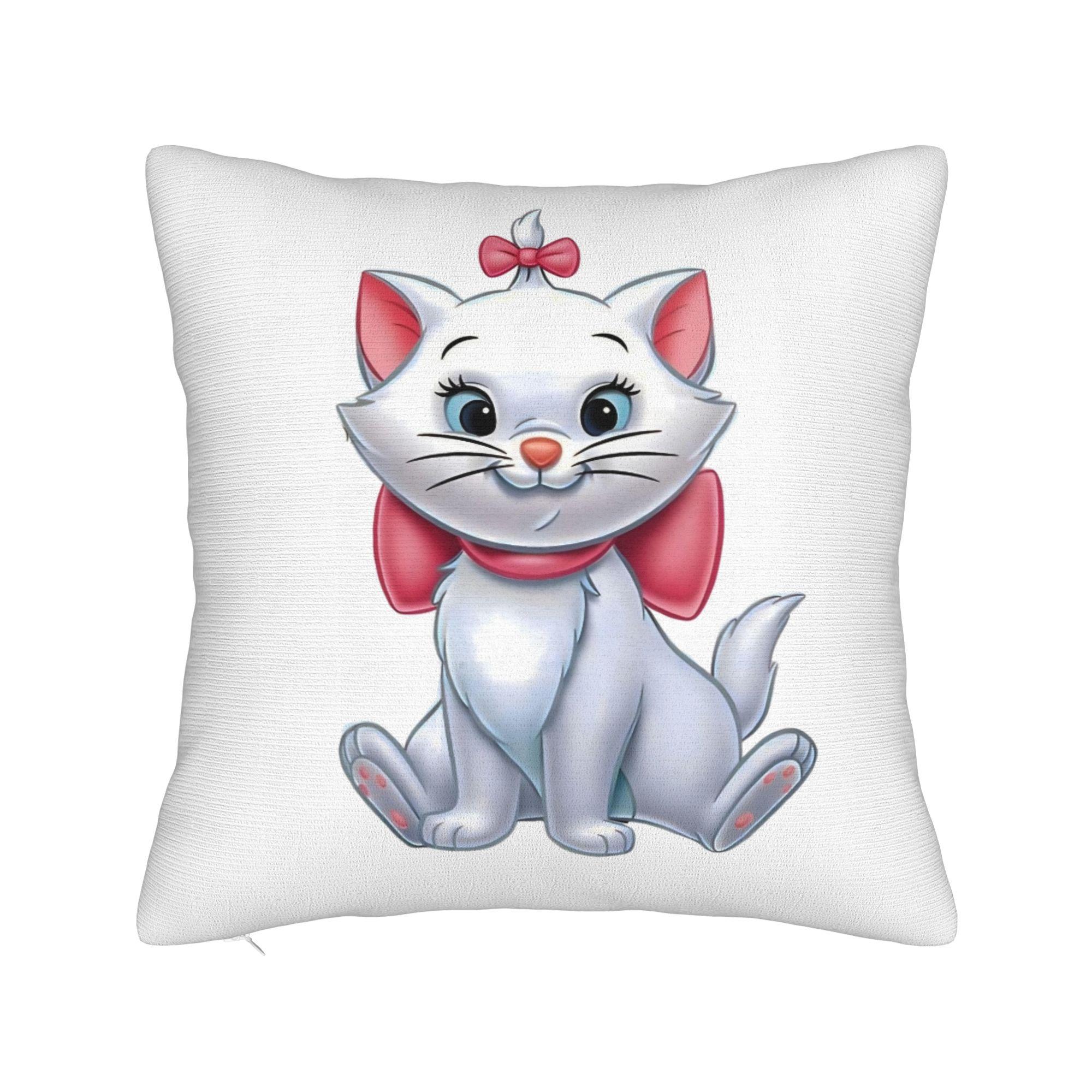 

Aristocats Marie Cat Square Pillowcases Polyester Sofa Cushion Case Creative Home Decoration Pillow Cover 45*45 30cmx30cm