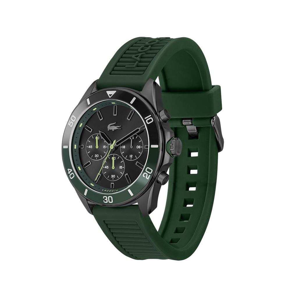 [Lacoste][Authentic] Men's Watch TIEBREAKER Black Dial Silicone Strap 2011153
