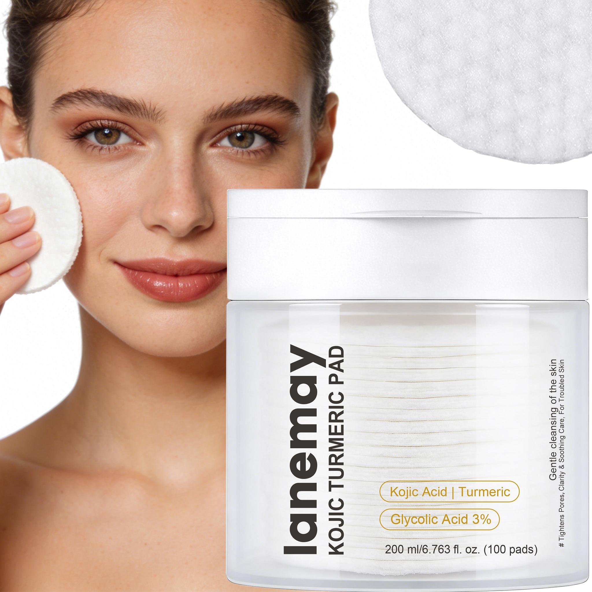 

Kojic Turmeric Pad-Brighten Skin Tone-Make The Rough Skin Smooth-Constrict The Pores, Remove Blackheads-Suitable For All Skin Types, 200ml