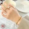 Personalized Women's Thick Chain Bracelet - Titanium Steel, 18K Gold Plated, Hypoallergenic, Niche Design.