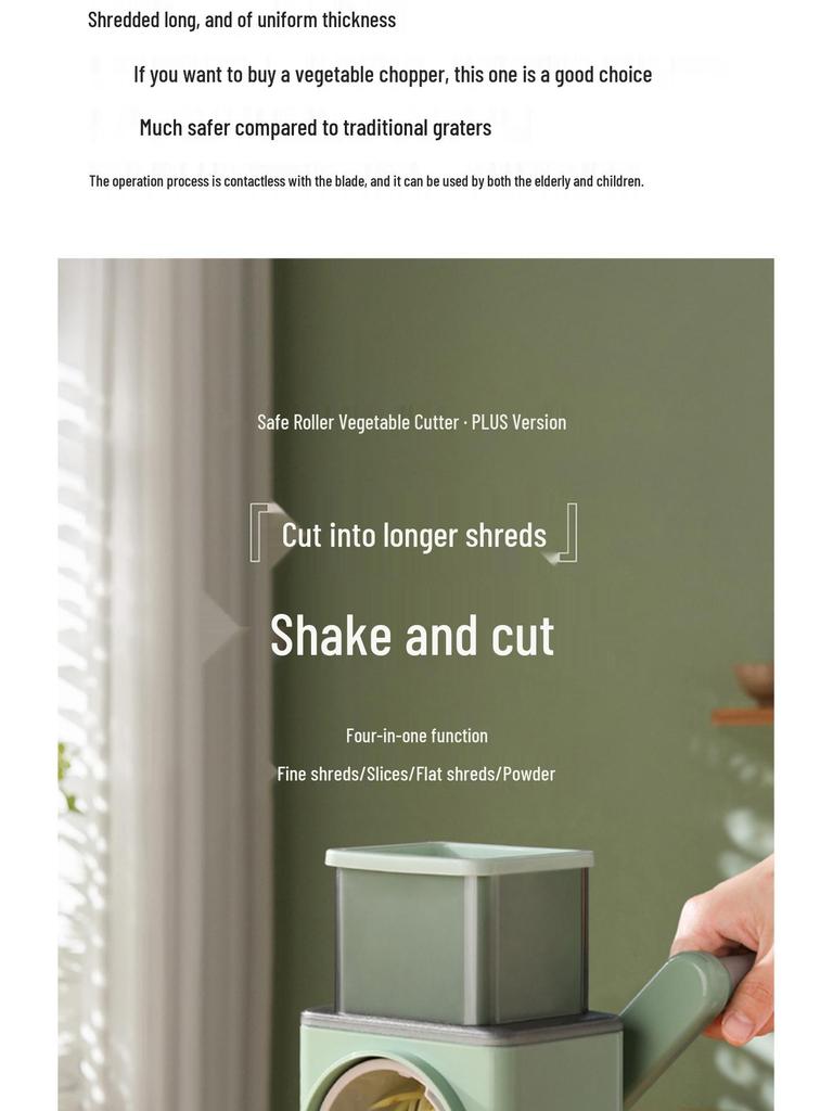 Multifunctional Vegetable Slicer & Grater with Hand Guard