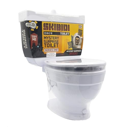 Skibidi Mystery Toilet with Surprise Toys to Discover Inside, Officially Licensed Skibidi Toilet Toys