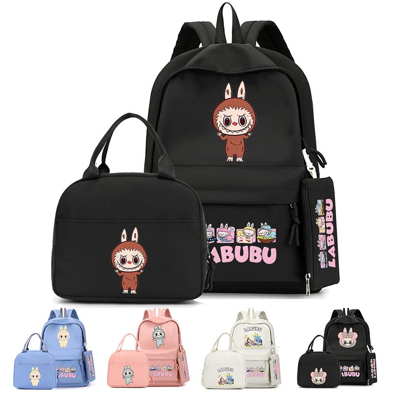 3Pcs/sst Cute Printed Backpackstudent Teenage Children Girl Boy Schoolbag Bookbag Men Women Large Capacity Waterproof Laptop Bag Mochila
