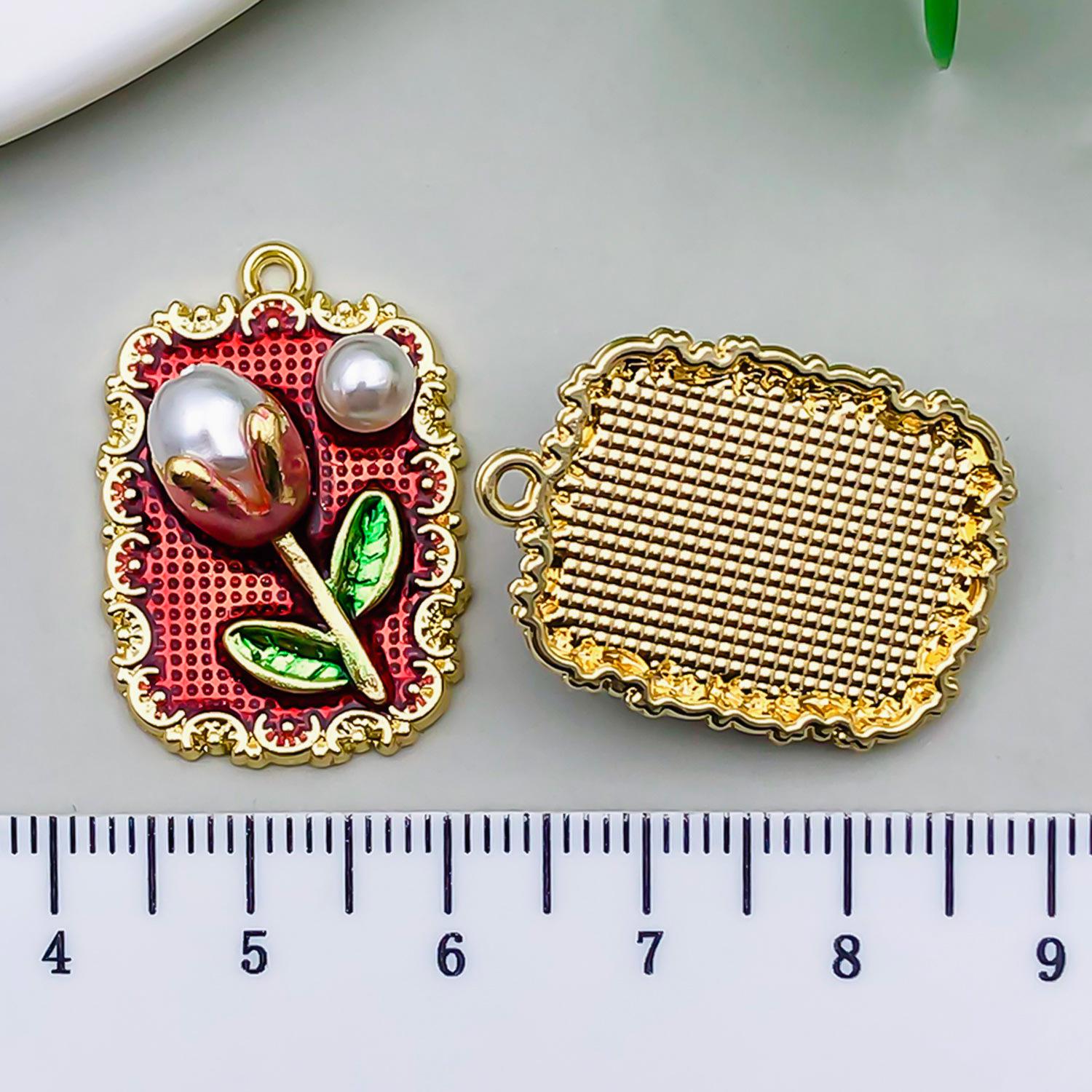 

Monet s Garden Vintage Flower Jewelry: Alloy Enamel Earrings, Necklace, Pendant, Keychain 3D Drip Oil Painting Style Plating