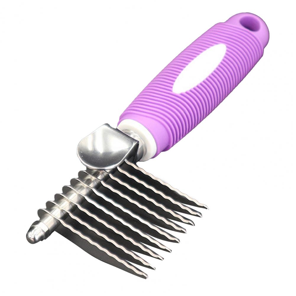 Deshedding Tool for Pets Gentle Pet Grooming Tool Dematting Fur Rake Comb for Dogs Cats Stainless Steel Shedding Brush for Fur