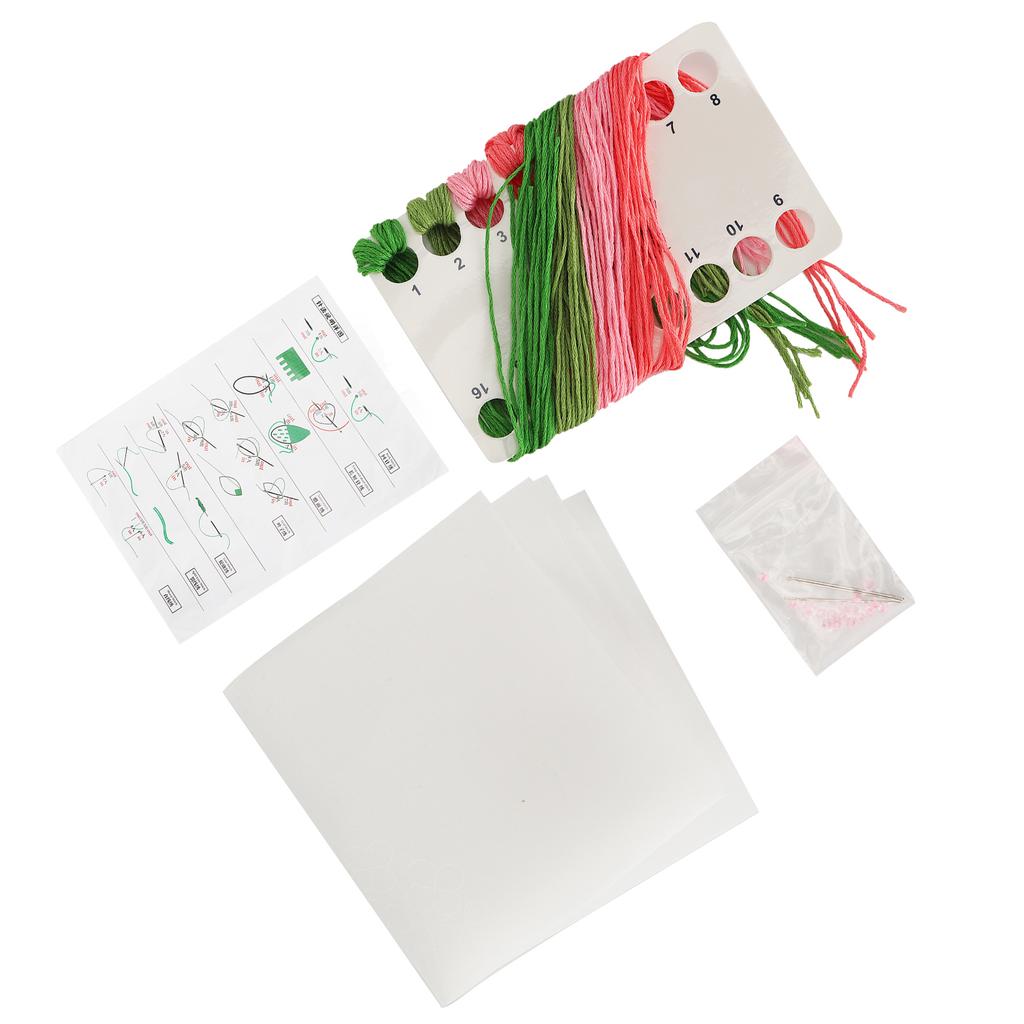 Cross Stitches Set Cotton Canvas Hydrangea Making Needle Thread Kit Embroidery Utensils