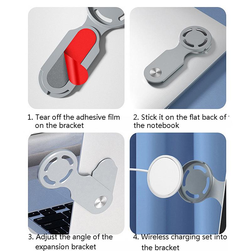 Magnetic Laptop Screen Phone Holder For Magsafe For Iphone 12 13 Computer Screen Lateral Magnetic Wireless Charging Stand