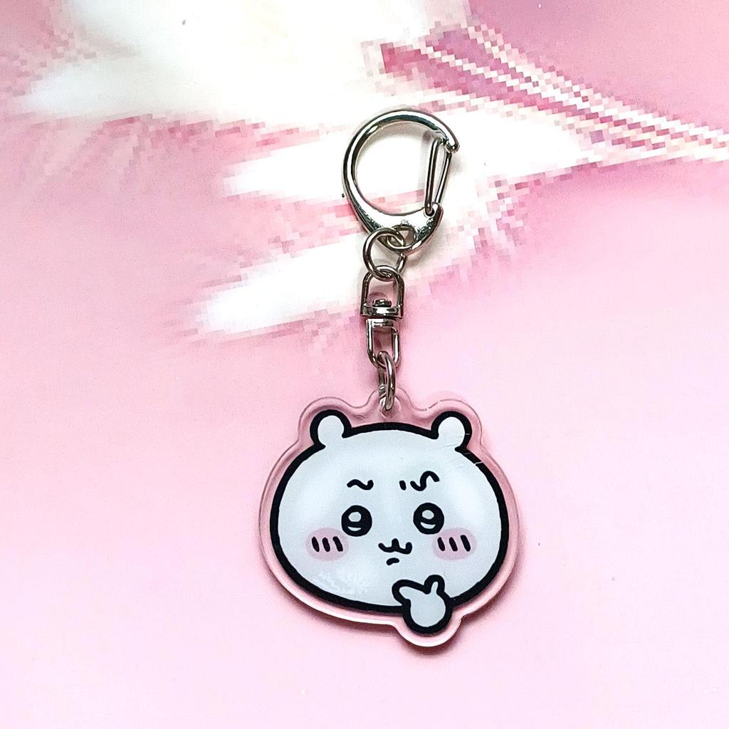 Chiikawa Decorative Acrylic Keychain: Cartoon Pendant for Bags and Car Keys