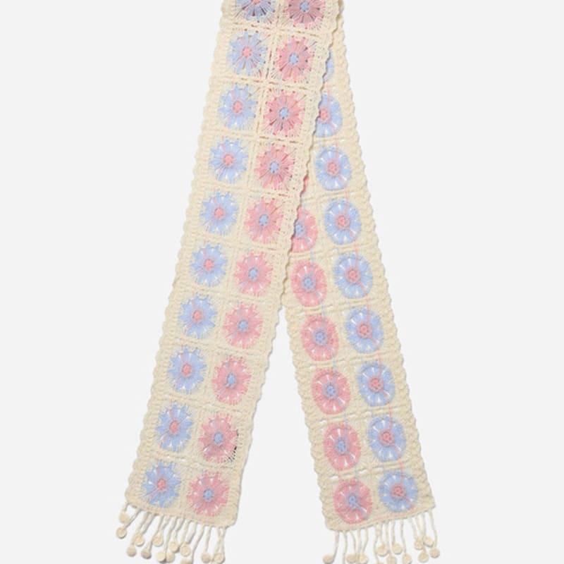 Thursday Island Flower Knit Muffler_T256MSF142W