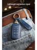 Handmade Cowhide Key Cover for KIA K9 - Retro Style Protective Shell with Buckle
