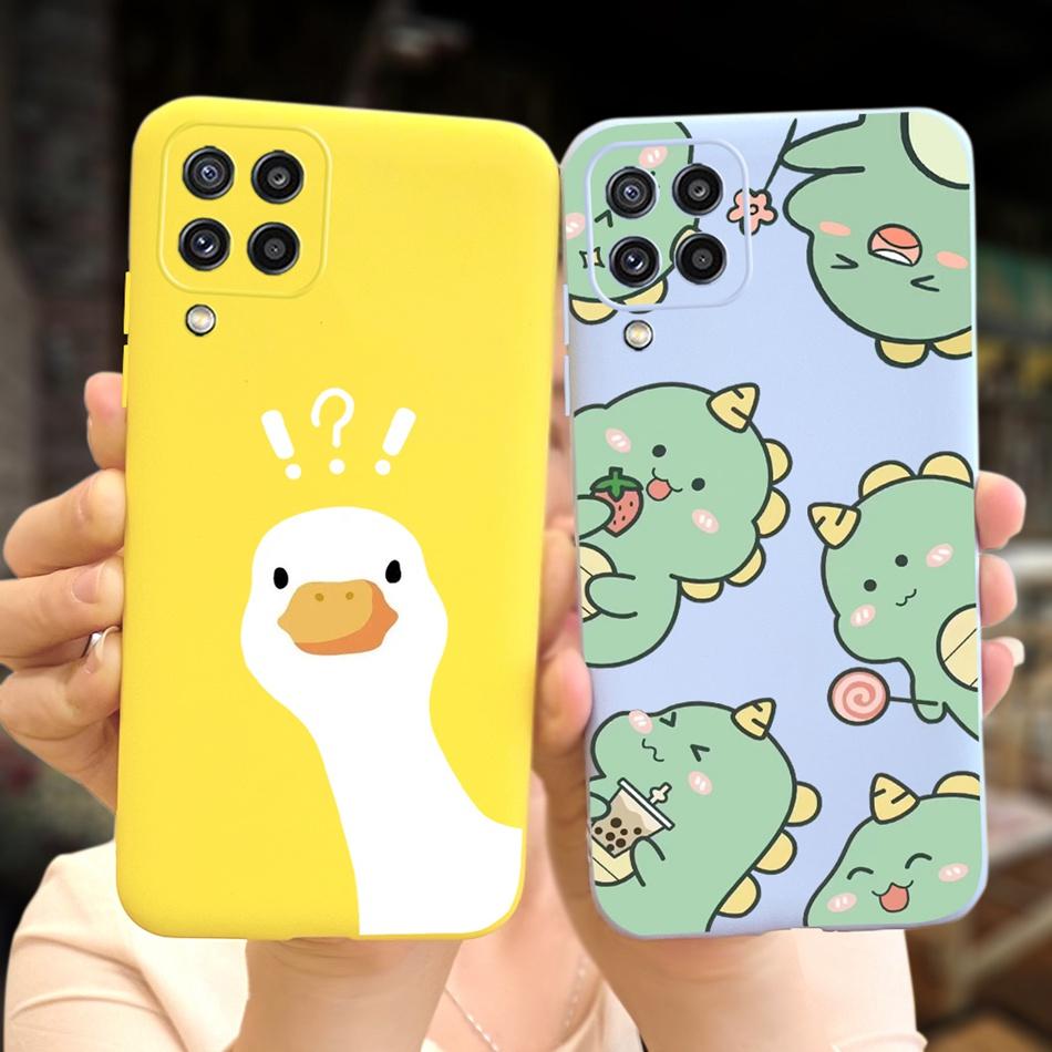 Custodia per Telefono Samsung Galaxy M22 Samsung M22 F22 SM-M225F E225F Gatto Carino Cartone Animato Colore Caramella Silicone Morbido Copertura Posteriore