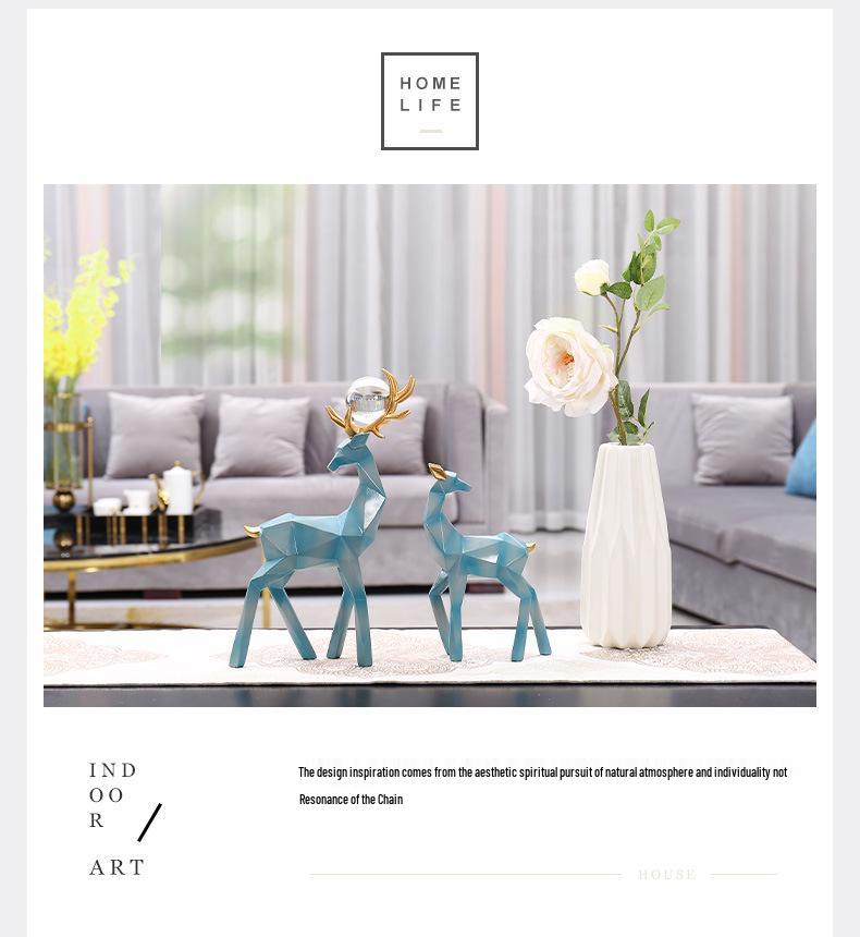 Nordic Style Modern Deer Ornament - Creative Animal Design for Home Decoration and Gifts