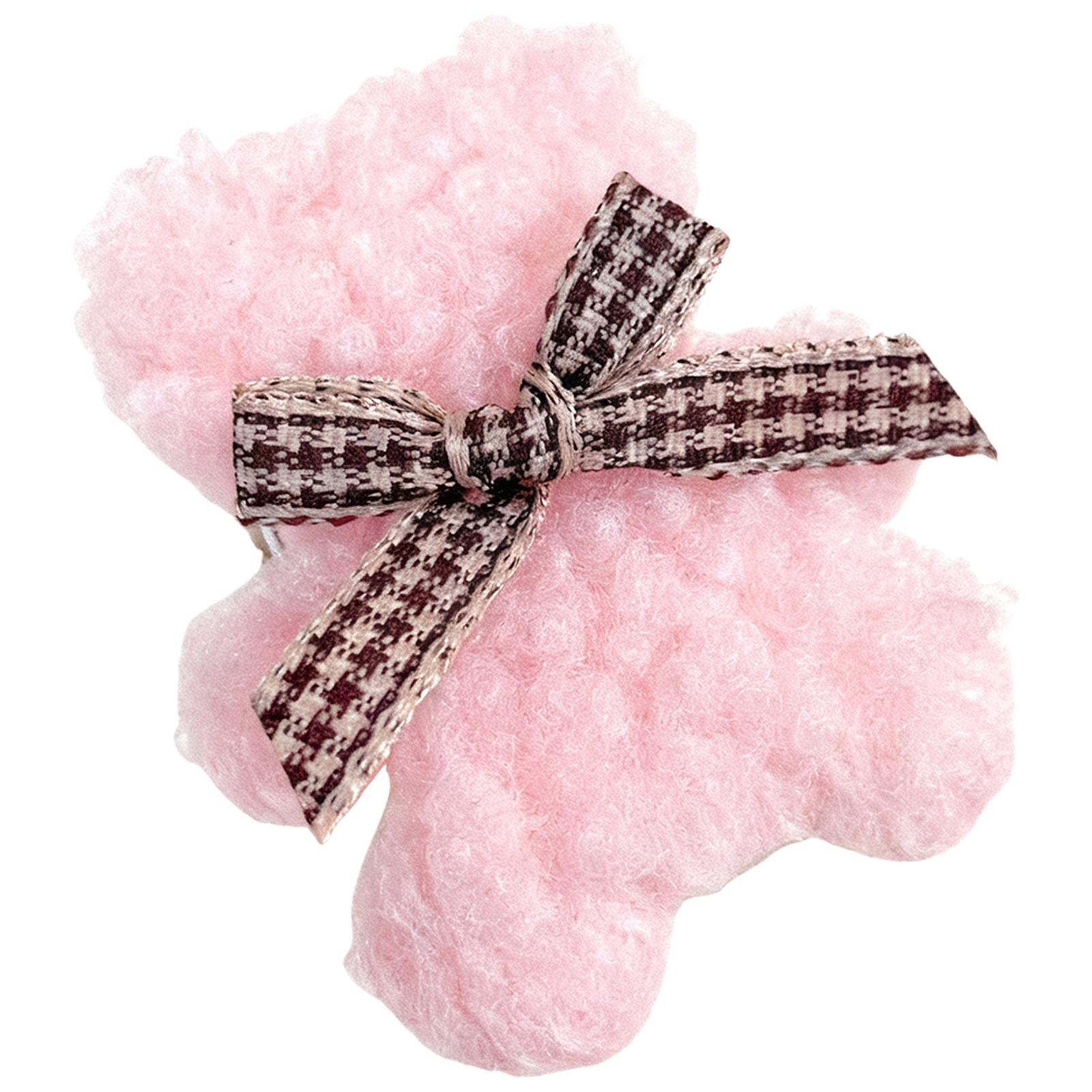 

Baby Girls Teddy Bear Bow Hair Clip Milk Tea Color Soft Plush Anti-Slip Hairpin for Kids Party Photo Props Gift