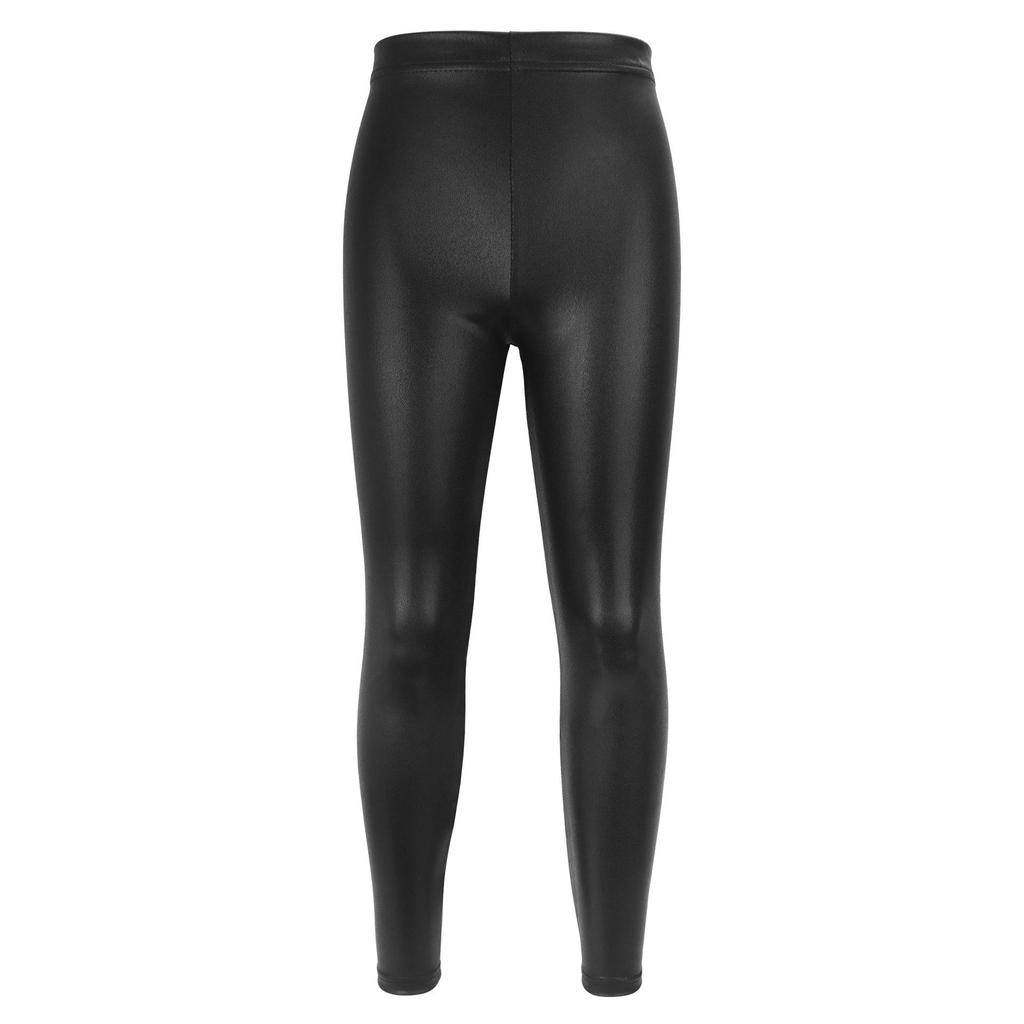 Leggings da Ballo e Yoga per Bambini in Lamina Dorata Lucida: Alta Elasticità, Traspirante