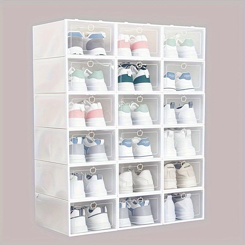 15pcs Transparent Shoe Storage Boxes - Space-Saving Foldable Shoe Organizer, for Sneakers, Boots, and Shoes - Pp Material, Shoe Storage Organizer