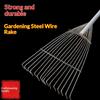 1Pcs Garden Leaf Rake Durable 14/16-Tooth Garden Rake For Gardeners Grass Farming Rake Iron Potting Landscapers Reliable Tools