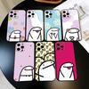 Cute Celular Flork Funny Phone Case For iPhone 17,16,15,14,13,12,11 Plus,Pro Max,XS,Soft Silicone Black Cover