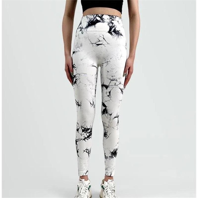 High Waist Tie Dye Butt Lift Quick Dry Fitness Pants Breathable Peach Compression Yoga Pants For Running Training And Workout