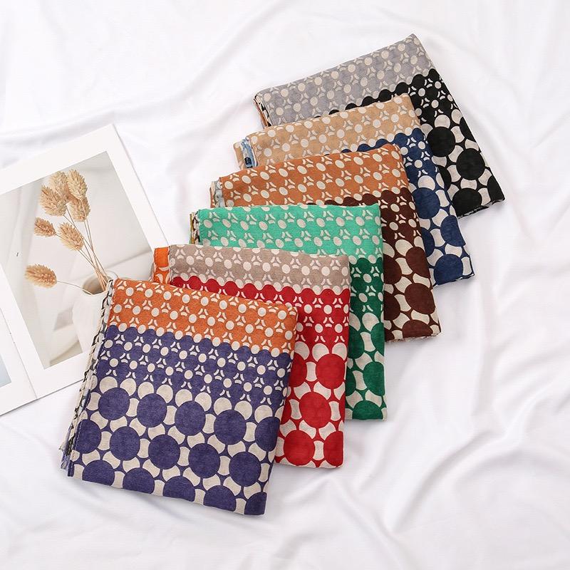 180*90Cm Winter Thick Viscose Scarf Geometric Patchwork Fringe Cotton Shawls And Wraps Pashmina Stole Bufandas Muslim Sjaal