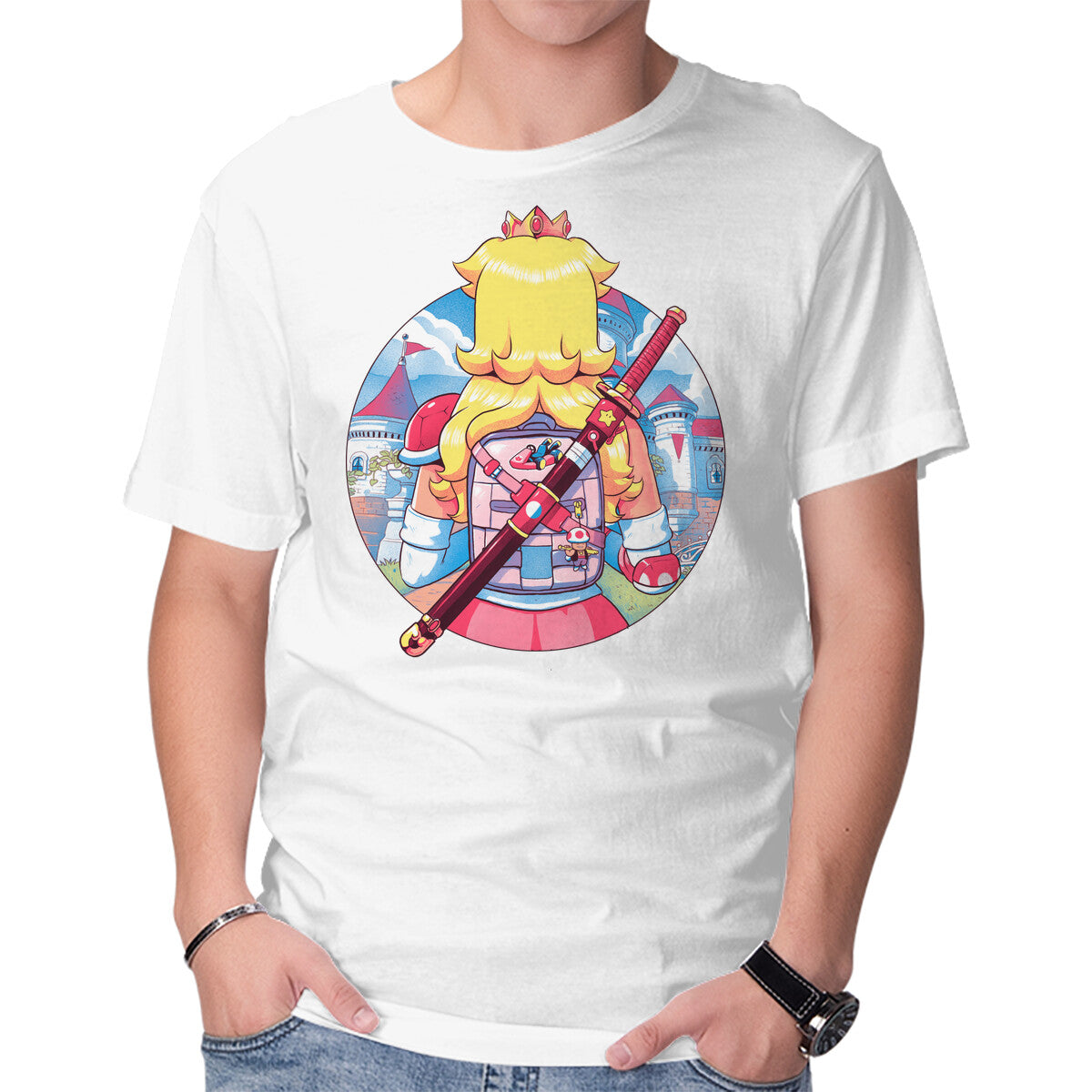 Unisex Crew Neck T-Shirt Spring Princess Graphic Short Sleeve Casual Tee XS