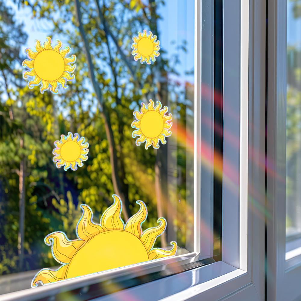 Cartoon Sonnenfänger Bunte Heimverschönerung und Dekoration Glastüren und Fenster Statische Fensteraufkleber