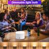 Battery Operated Light Bulb with Remote RGB Rechargeable Light Bulb USB Charging,50H Long Life Emergency Light Bulbs for Power Outage,Battery Powered