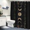 Starry Moon Print Shower Curtain - 72x72 Inches, All-Season Art Theme, Ideal for Ramadan & Eid al-Fitr Decor