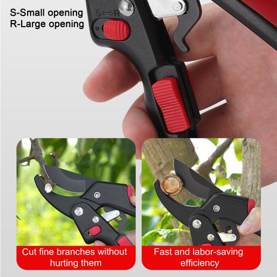 Bonsai Scissor Sharp Blade High Hardness Spring Design with Safety Lock Ergonomic Handle Labor-saving Steel High