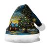 2024 Nowy Pluszowy Aksamitny Dwustronny Polarowy Kapelusz Świąteczny dla Dorosłych i Dzieci - Wesołych Świąt Personalizowany Wzór